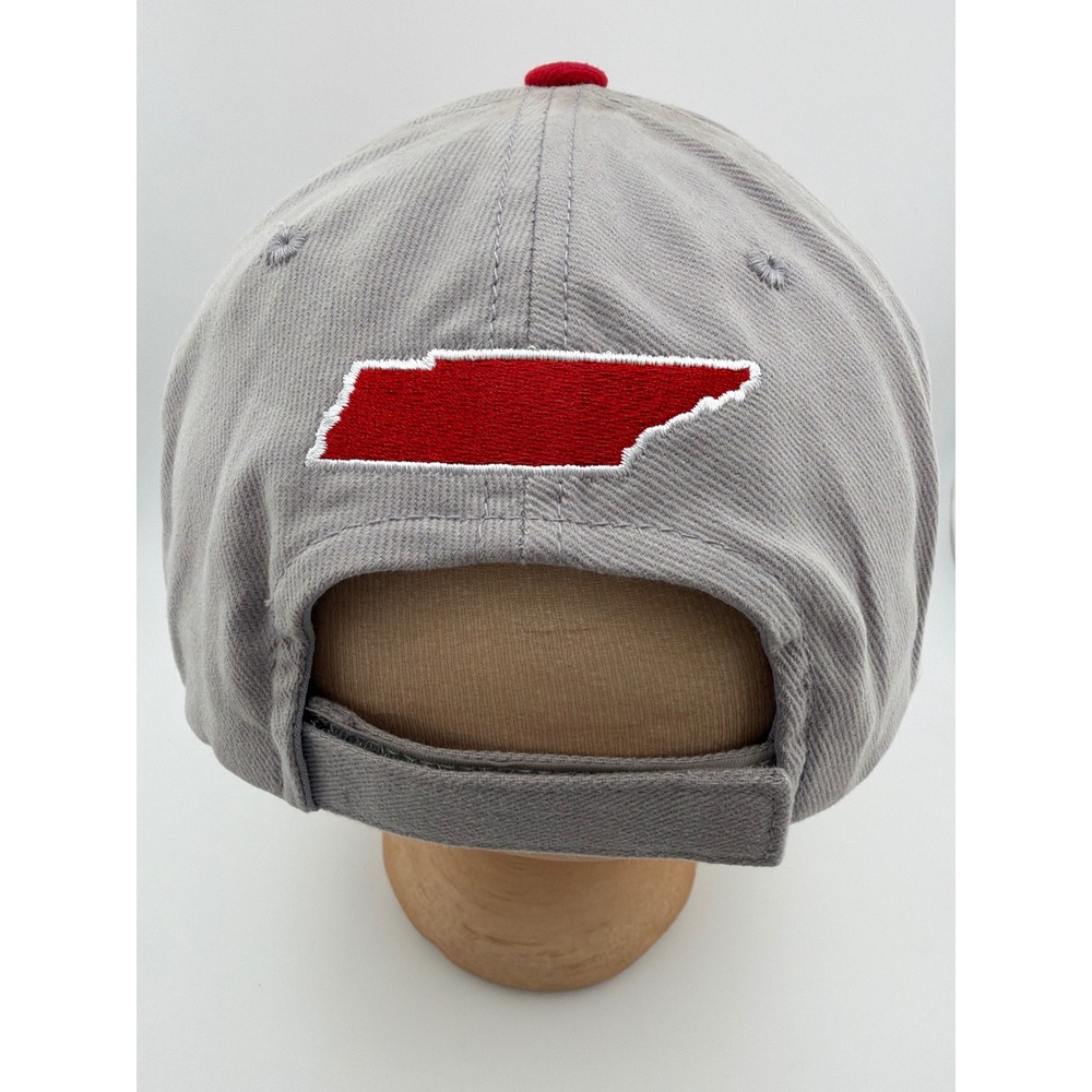 Tennessee 1796 Red Gray Embroidered Mesh Trucker Snapback Hat - Picture 2 of 5